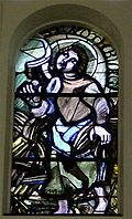 Kirchenfenster gestaltet von Martin Häusle in der Pfarrkirche Liesing, Wien