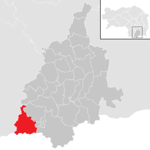Lage der Gemeinde Oberhaag im Bezirk Leibnitz (anklickbare Karte)