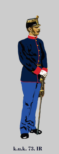Oberleutnant des Regiments in Paradeadjustierung