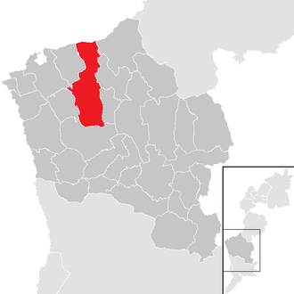 Lage der Gemeinde Oberschützen im Bezirk Oberwart (anklickbare Karte)