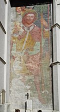 Christophorus-Fresko an der Südfassade