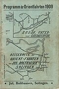 „Programm der Orientfahrten 1909“, mit den Vergnügungsfahrten der Thalia, Fa. Jul. Bolthausen