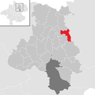 Lage der Gemeinde Ottenschlag im Mühlkreis im Bezirk Urfahr-Umgebung (anklickbare Karte)