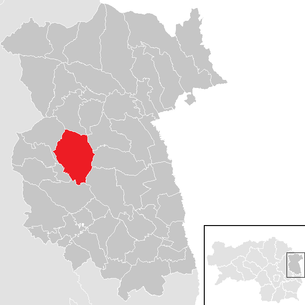 Lage der Gemeinde Pöllauberg im Bezirk Feldbach (anklickbare Karte)