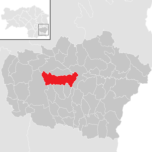 Lage der Gemeinde Paldau im Bezirk Feldbach (anklickbare Karte)