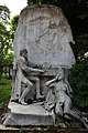 Jacques Froment-Meurice (1864–1947): Chopin au piano et sa muse, 1906, haut-relief de marbre, Parc Monceau, Paris