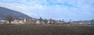 Paudorf von der Bahnhaltestelle gesehen
