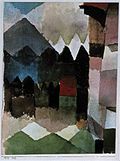 Föhn im Marc’schen Garten, 1915, Aquarell auf Papier auf Karton, Lenbachhaus, München