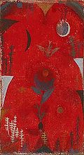 Blumenmythos, 1918, Aquarell auf Grundierung auf Gaze auf Karton, Sprengel Museum, Hannover