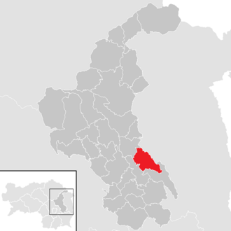 Lage der Gemeinde Pischelsdorf am Kulm im Bezirk Weiz (anklickbare Karte)