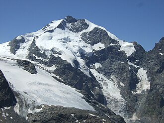 Piz Bernina, der höchste Gipfel in den Westlichen Rätischen Alpen
