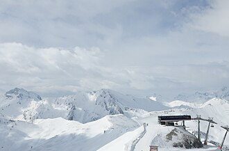 Piz Rots von der Greitspitz, links Stammerspitze