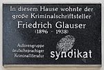 Friedrich Glauser – Gedenktafel
