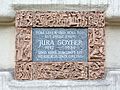 Gedenktafel am letzten Wohnhaus Jura Soyfers, Heinestraße 4, Wien-Leopoldstadt