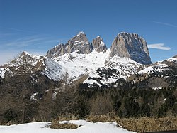 Trentiner Seite mit Langkofel
