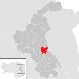 Lage der Gemeinde Puch bei Weiz im Bezirk Weiz (anklickbare Karte)