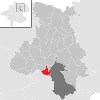 Lage der Gemeinde Puchenau im Bezirk Urfahr-Umgebung (anklickbare Karte)