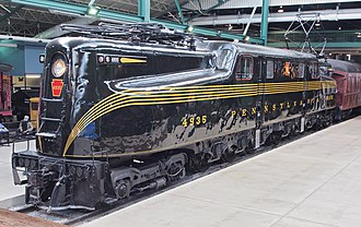Das Design der Baureihe GG1 der Pennsylvania Railroad (PRR) stammt von Loewy