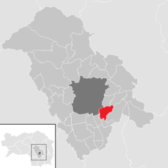 Lage der Gemeinde Raaba-Grambach im Bezirk Graz-Umgebung (anklickbare Karte)