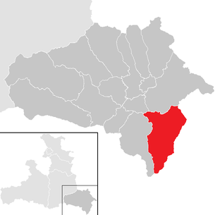 Lage der Gemeinde Ramingstein im Bezirk Hallein (anklickbare Karte)
