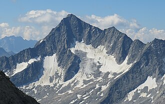 Rauhkofel mit dem Rauhkofelkees von Nordosten