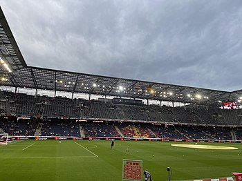 Das Stadion während dem Testspiel FC Red Bull Salzburg - Atlético Madrid
