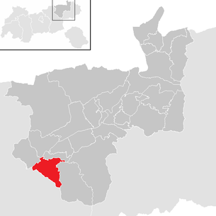 Lage der Gemeinde Reith im Alpbachtal im Bezirk Kufstein (anklickbare Karte)