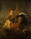 Rembrandt und Saskia im Gleichnis vom verlorenen Sohn,Öl auf Leinwand, um 1635, Staatliche Kunstsammlungen Dresden