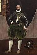 El Greco, Ganzfigurenporträt des Malteserritters Vincenzo Anastagi, 188 × 126,7 cm, Öl auf Leinwand, 1571–1576, Frick Collection in New York City