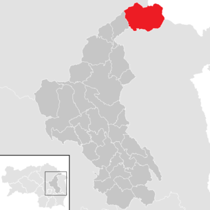 Lage der Gemeinde Rettenegg im Bezirk Weiz (anklickbare Karte)