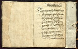 Am Beginn des Textes werden die Vertragspartner mit ihren Titeln genannt