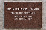 Richard Stöhr – Gedenktafel