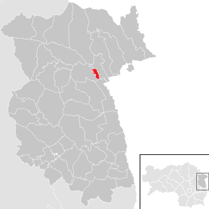 Lage der Gemeinde Rohrbach an der Lafnitz im Bezirk Feldbach (anklickbare Karte)