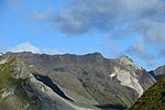 Die Rotenmannspitze (ganz links) und der Törlkopf (rechts) vom Rudolf-Tham-Weg