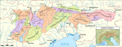 Südalpen (Südliche Ostalpen) zwischen Bormio und Maribor