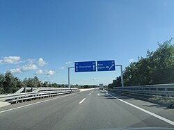 Knoten Eisenstadt in Fahrtrichtung Eisenstadt