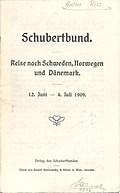 Plan der Reise des Schubertbunds 1909