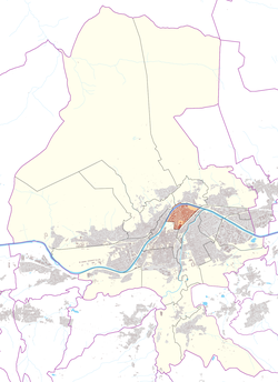 Österreichkarte, Position von Saggen hervorgehoben