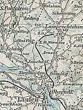 „Z.O.“ zur Kennzeichnung des Ziegelofens auf einer Karte der Francisko-Josephinischen Landesaufnahme, 1900