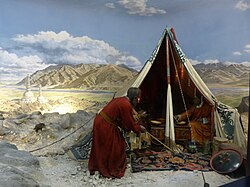 Detailgetreu gestaltetes Tibet-Diorama