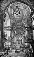 Aufführung mehrchöriger Kirchenmusik, Kupferstich von Melchior Küsel (ca. 1682)