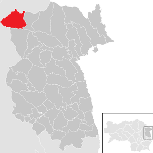 Lage der Gemeinde Sankt Jakob im Walde im Bezirk Feldbach (anklickbare Karte)