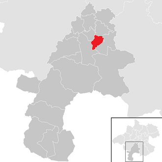 Lage der Gemeinde St. Konrad (Oberösterreich) im Bezirk Gmunden (anklickbare Karte)