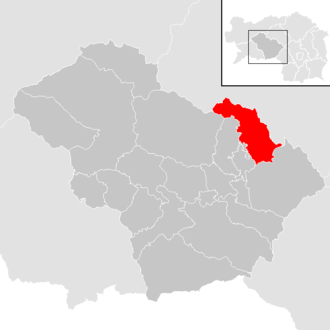 Lage der Gemeinde Sankt Marein-Feistritz im Bezirk Murtal (anklickbare Karte)