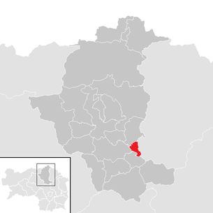 Lage der Gemeinde Sankt Marein im Mürztal im Bezirk Bruck an der Mur (anklickbare Karte)
