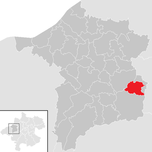 Lage der Gemeinde St. Marienkirchen am Hausruck im Bezirk Ried im Innkreis (anklickbare Karte)