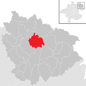 Lage der Gemeinde St. Oswald bei Freistadt im Bezirk Freistadt (anklickbare Karte)
