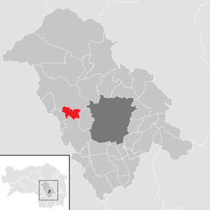 Lage der Gemeinde Sankt Oswald bei Plankenwarth im Bezirk Graz-Umgebung (anklickbare Karte)
