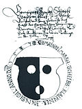 Wappen und Wappenbrief der Stadt Scheibbs von König Ferdinand I. verliehen im Jahre 1537