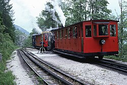 Vierachsige Vorstellwagen der Schafbergbahn (1893)
